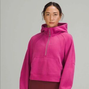 NWT Lululemon Oversized Scuba 1/2 zip- Pink Lychee XS/S